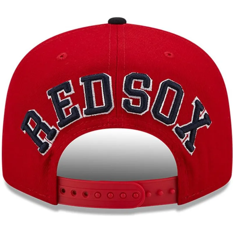 kepure-plokscia-raudona-snapback-9fifty-team-arch-boston-red-sox-mlb-new-era