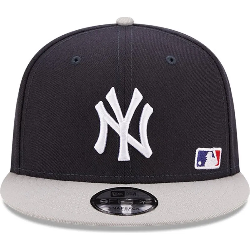 granatowo-szara-plaska-czapka-snapback-9fifty-team-arch-new-york-yankees-mlb-new-era
