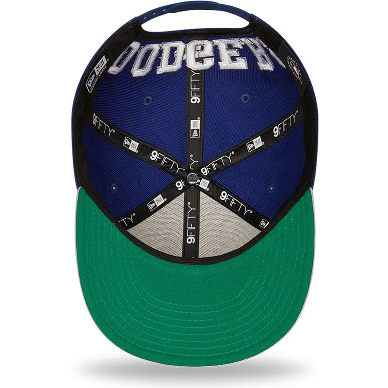 kepure-plokscia-melyna-snapback-9fifty-team-arch-los-angeles-dodgers-mlb-new-era