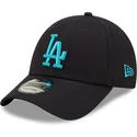 regulowana-granatowa-czapka-z-zakrzywionym-daszkiem-z-niebieskim-logo-9forty-league-essential-los-angeles-dodgers-mlb-marki-new-