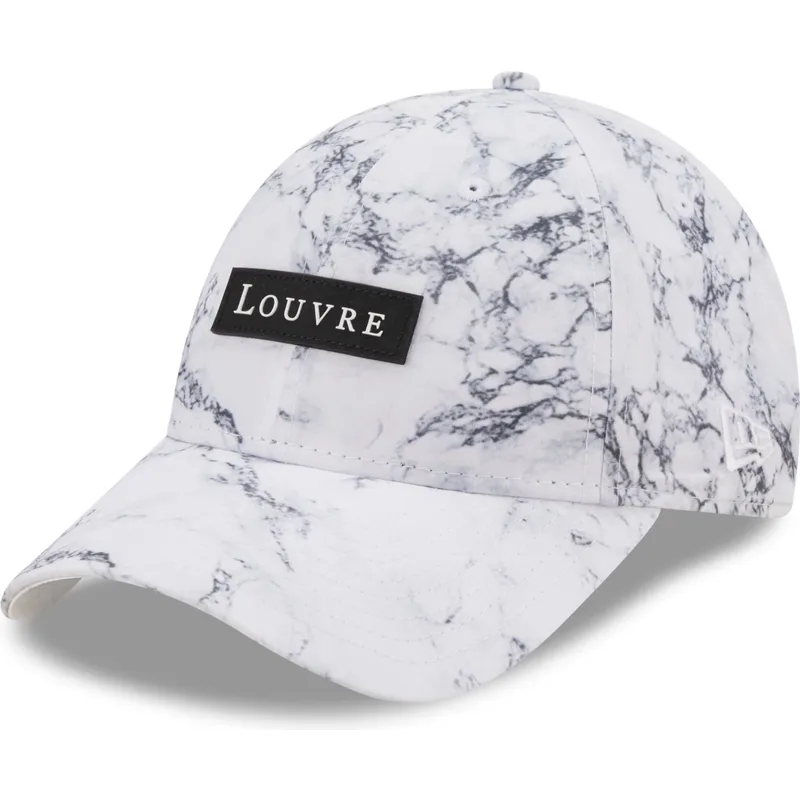 kepure-islenkta-balta-reguliuojamas-9forty-clear-marble-le-louvre-new-era
