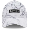 kepure-islenkta-balta-reguliuojamas-9forty-clear-marble-le-louvre-new-era