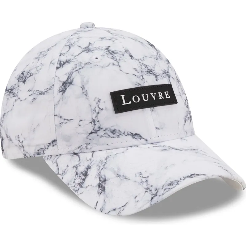 kepure-islenkta-balta-reguliuojamas-9forty-clear-marble-le-louvre-new-era