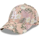 kepure-islenkta-rozine-reguliuojamas-9forty-floral-los-angeles-dodgers-mlb-new-era