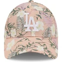 kepure-islenkta-rozine-reguliuojamas-9forty-floral-los-angeles-dodgers-mlb-new-era