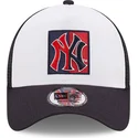 kepure-islenkta-tamsiai-melyna-snapback-a-frame-frame-team-patch-new-york-yankees-mlb-new-era