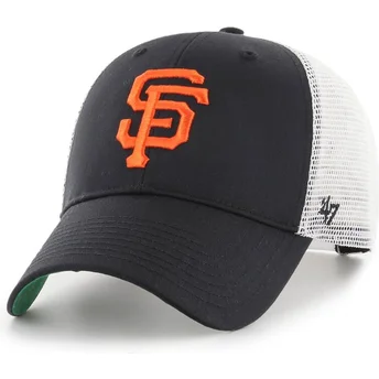 Czarna i biała czapka trucker MVP Branson od San Francisco Giants MLB marki 47 Brand