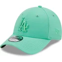 zielona-czapka-z-daszkiem-regulowana-z-zielonym-logo-9forty-league-essential-los-angeles-dodgers-mlb-od-new-era