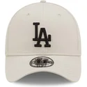 bezowa-zakrzywiona-czapka-39thirty-league-essential-los-angeles-dodgers-mlb-od-new-era