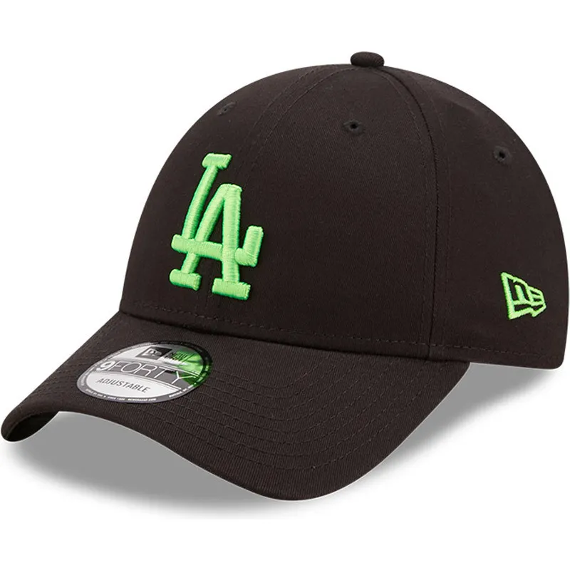 kepure-islenkta-juoda-reguliuojamas-9forty-neon-pack-los-angeles-dodgers-mlb-new-era