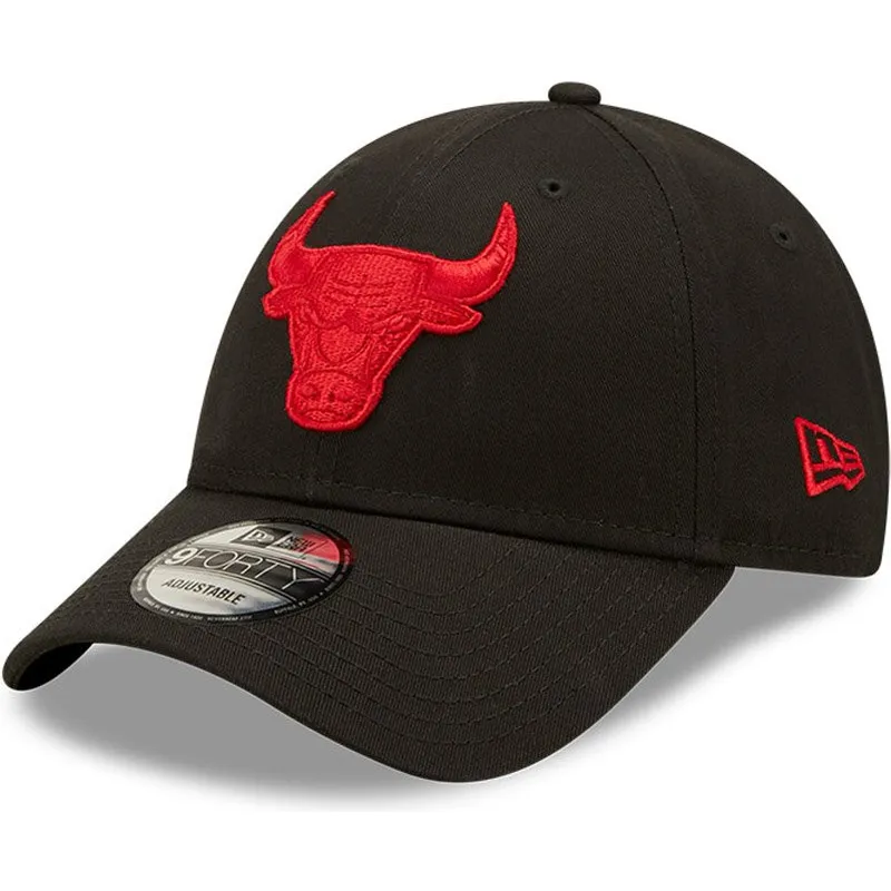 kepure-islenkta-juoda-reguliuojamas-9forty-neon-pack-chicago-bulls-nba-new-era