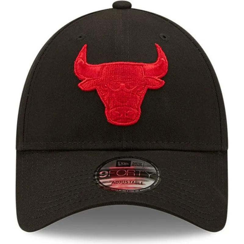 kepure-islenkta-juoda-reguliuojamas-9forty-neon-pack-chicago-bulls-nba-new-era