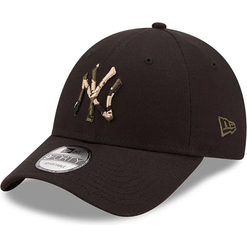 kepure-islenkta-juoda-reguliuojamas-9forty-camo-infill-new-york-yankees-mlb-new-era