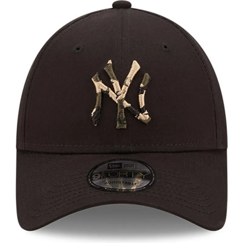 kepure-islenkta-juoda-reguliuojamas-9forty-camo-infill-new-york-yankees-mlb-new-era