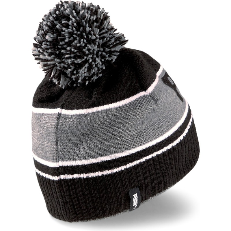 puma-black-beanie-with-pompom