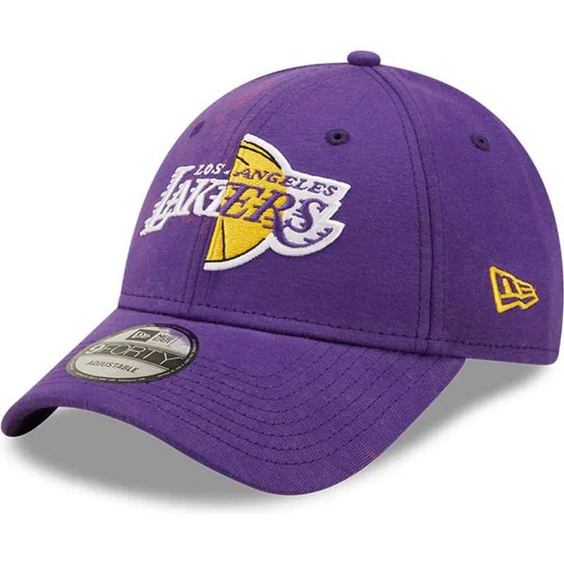 kepure-islenkta-violetine-reguliuojamas-9forty-washed-pack-split-los-angeles-lakers-nba-new-era