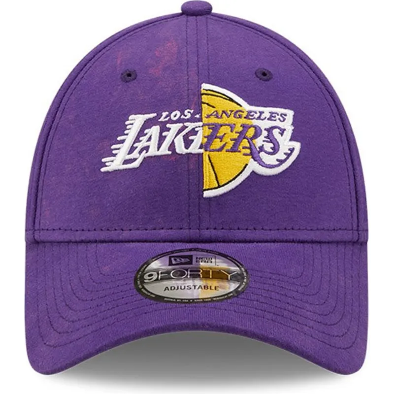 kepure-islenkta-violetine-reguliuojamas-9forty-washed-pack-split-los-angeles-lakers-nba-new-era
