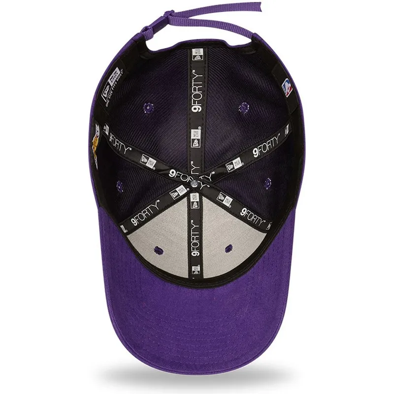 kepure-islenkta-violetine-reguliuojamas-9forty-washed-pack-split-los-angeles-lakers-nba-new-era