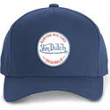 kepure-islenkta-tamsiai-melyna-snapback-kustom-kulture-col-mar1-von-dutch