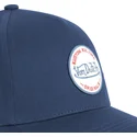 kepure-islenkta-tamsiai-melyna-snapback-kustom-kulture-col-mar1-von-dutch