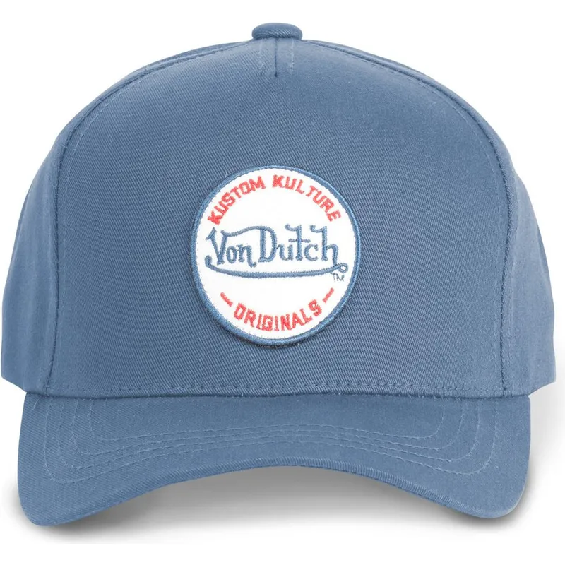 kepure-islenkta-melyna-snapback-kustom-kulture-col-ant-von-dutch