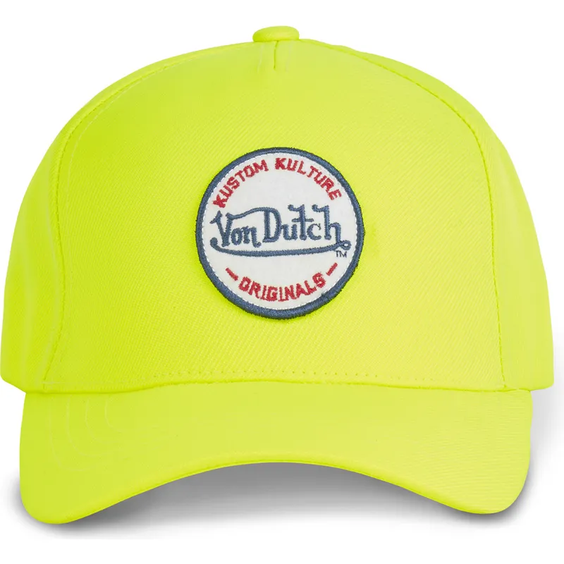 kepure-islenkta-geltona-snapback-kustom-kulture-col-yel1-von-dutch