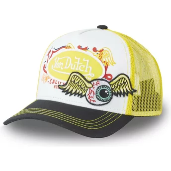 Von Dutch PAT YEL White, Yellow and Black Trucker Hat