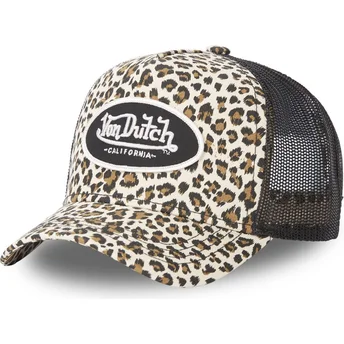 Kepurė išlenkta vilkikas leopardinis snapback Von Dutch