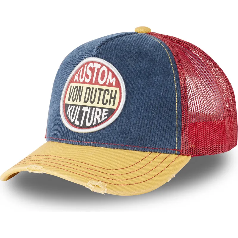 kepure-islenkta-tamsiai-melyna-snapback-kustom-kulture-kus-von-dutch