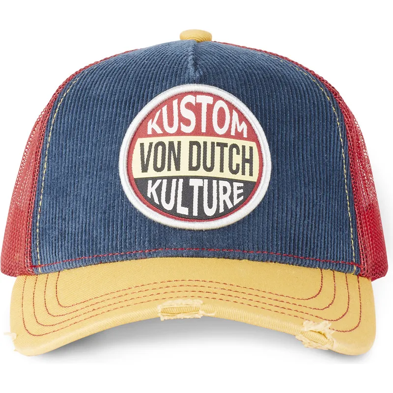 kepure-islenkta-tamsiai-melyna-snapback-kustom-kulture-kus-von-dutch