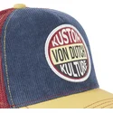 kepure-islenkta-tamsiai-melyna-snapback-kustom-kulture-kus-von-dutch