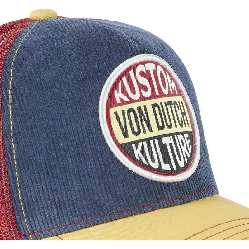 kepure-islenkta-tamsiai-melyna-snapback-kustom-kulture-kus-von-dutch