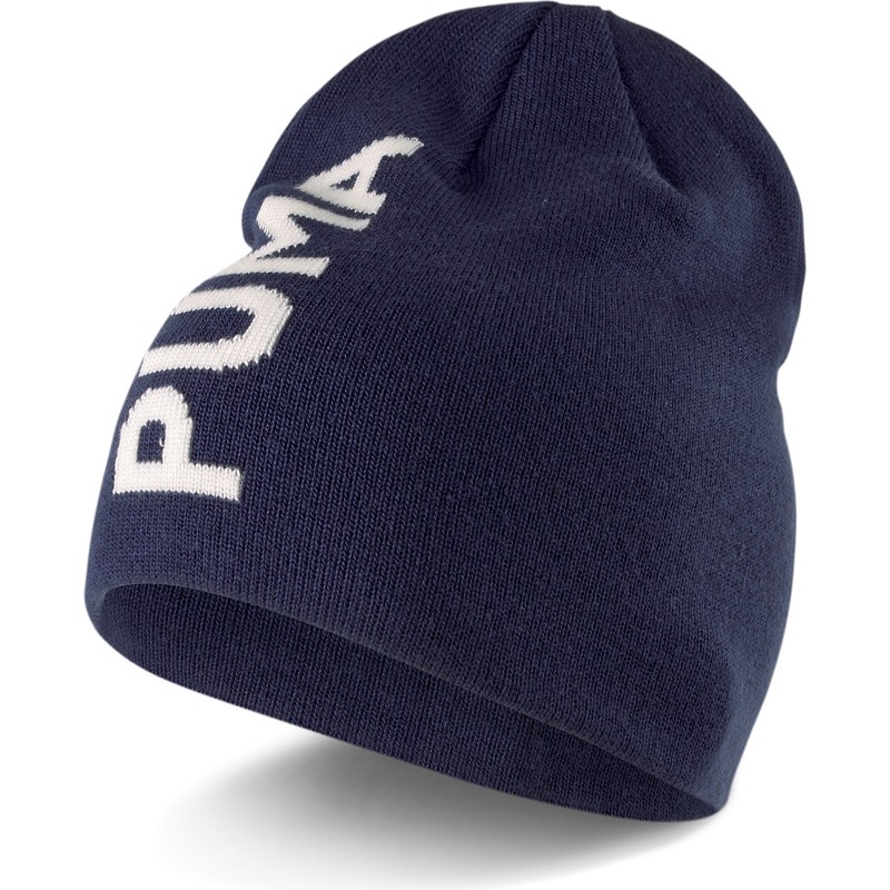puma-essentials-classic-cuffless-navy-blue-beanie