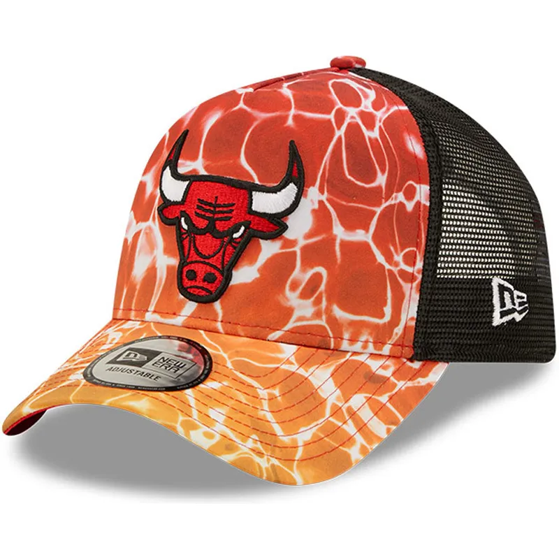 kepure-islenkta-oranzine-snapback-a-frame-summer-city-chicago-bulls-nba-new-era