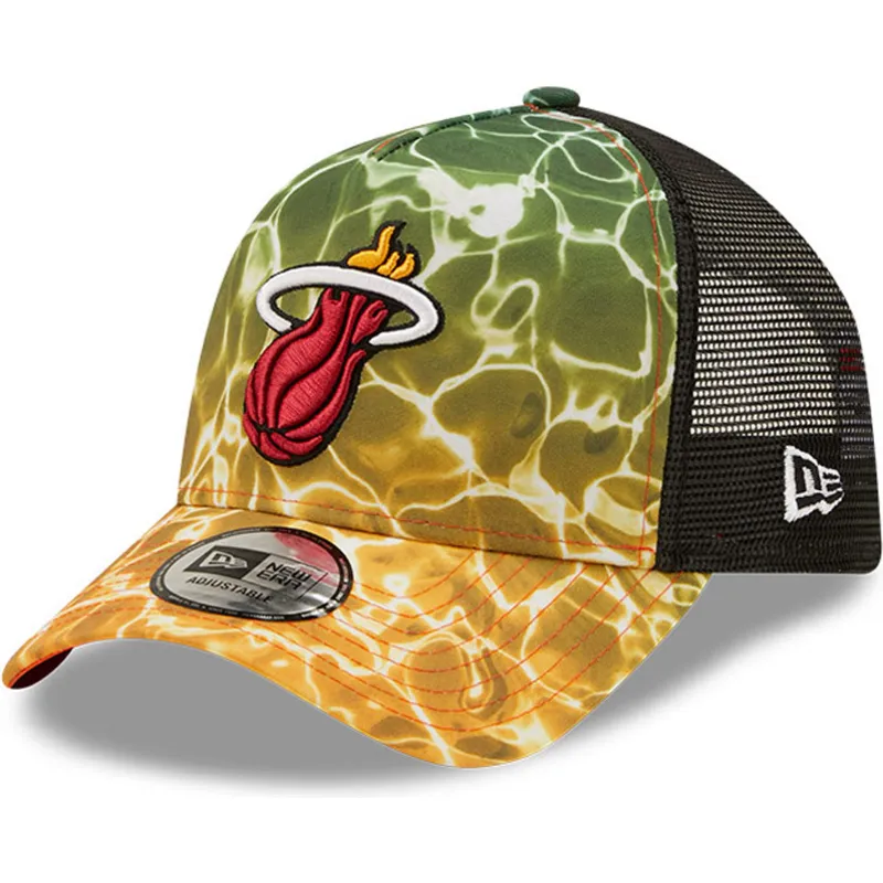 kepure-islenkta-ivairiaspalvis-snapback-a-frame-summer-city-miami-heat-nba-new-era