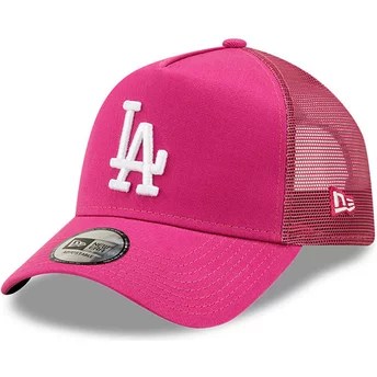 New Era A Frame Tonal Mesh Los Angeles Dodgers MLB Pink Trucker Hat