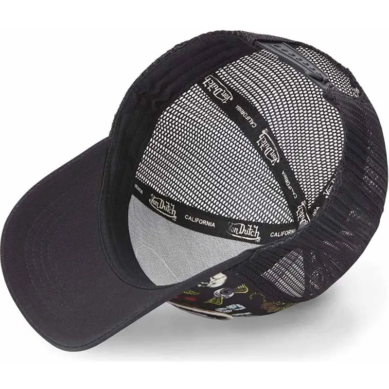kepure-islenkta-vilkikas-juoda-snapback-tattoo-tat-nr-von-dutch