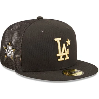 new-era-flat-brim-golden-logo-59fifty-all-star-game-los-angeles-dodgers-mlb-black-fitted-trucker-hat