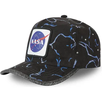 Kepurė išlenkta juoda reguliuojama juostelė GLI NASA NASA Capslab