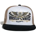 kepure-plokscia-balta-snapback-spitfire-gold-ww19-wheels-and-waves