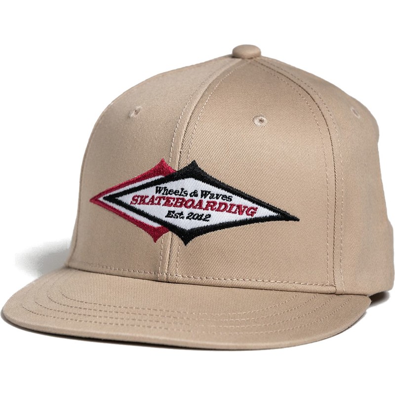 beige snapback hat