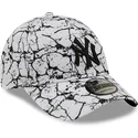 new-era-curved-brim-9forty-marble-new-york-yankees-mlb-white-adjustable-cap