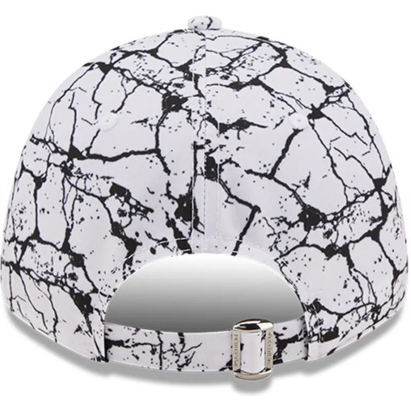 kepure-islenkta-balta-reguliuojamas-9forty-marble-los-angeles-lakers-nba-new-era
