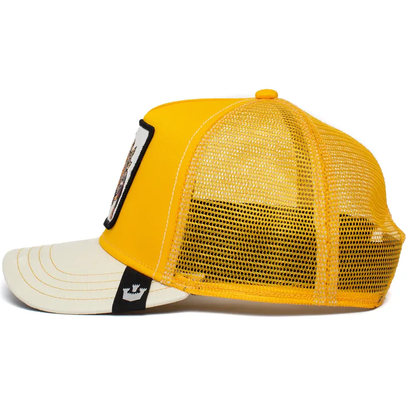 kepure-islenkta-geltona-snapback-defense-roofed-lizard-the-farm-goorin-bros