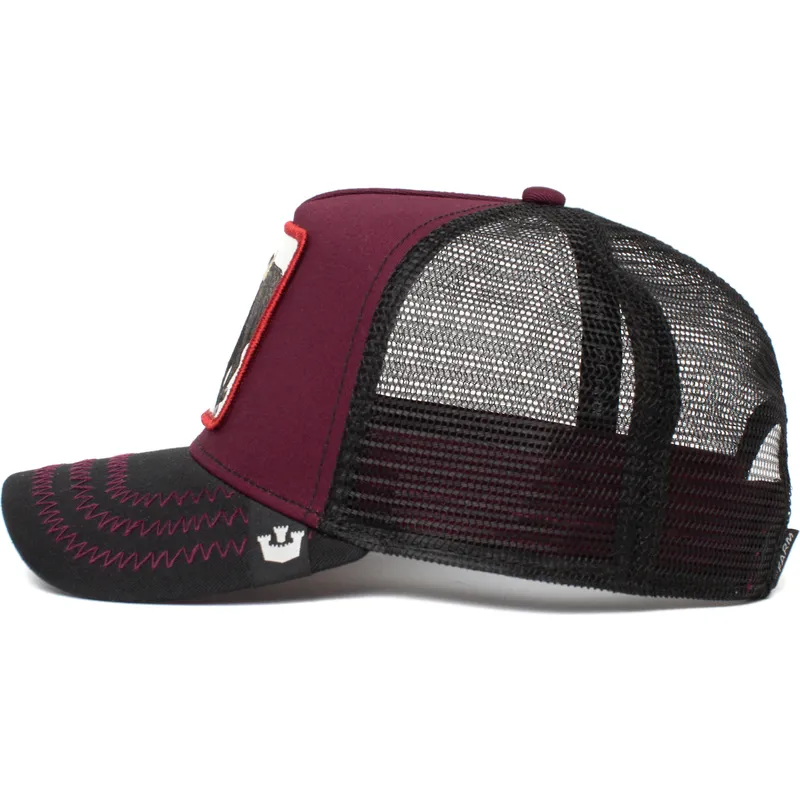 kepure-islenkta-raudona-snapback-the-bull-the-farm-goorin-bros