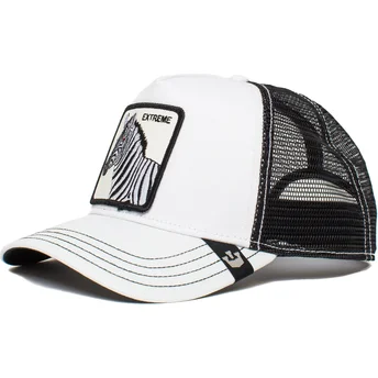 Czapka trucker biała i czarna dla dziecka zebra Extreme Little Stripe The Farm od Goorin Bros.