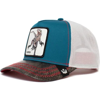 czapka-trucker-niebiesko-bialo-czarna-dla-chlopca-velociraptor-clever-little-raptor-the-farm-od-goorin-bros