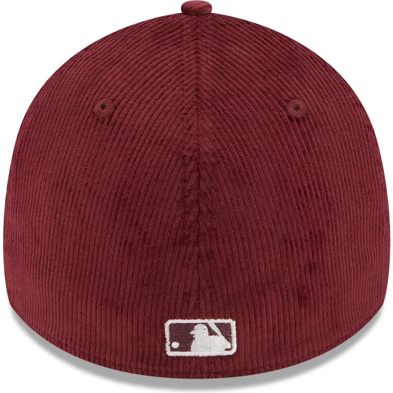 kepure-islenkta-raudona-priglundanti-39thirty-cord-boston-red-sox-mlb-new-era
