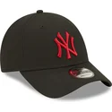 kepure-islenkta-juoda-reguliuojamas-9forty-league-essential-new-york-yankees-mlb-new-era