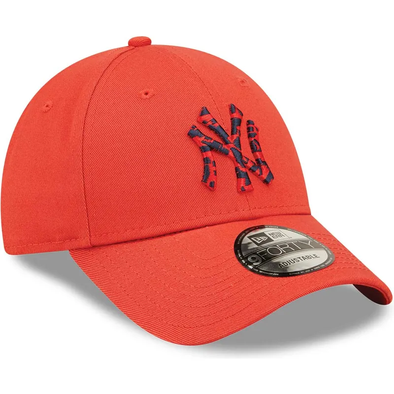 kepure-islenkta-raudona-reguliuojamas-9forty-seasonal-infill-new-york-yankees-mlb-new-era